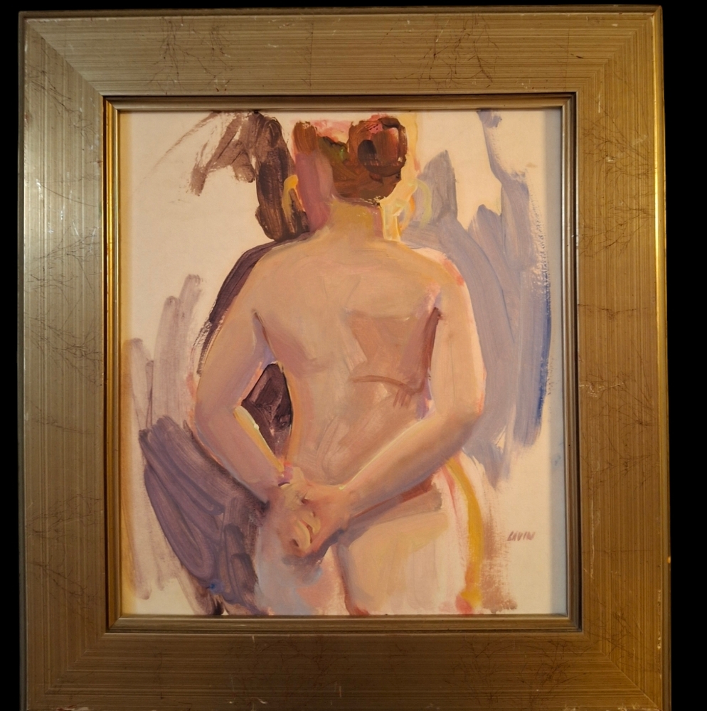 Standing Nude Study 16x14 Signed Gavin Undated. Acrylic on Foam Board